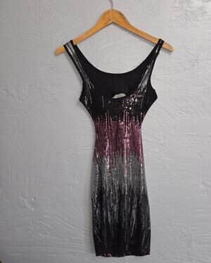 Josh & Jazz Open Back Sequined Dress woman's size Small